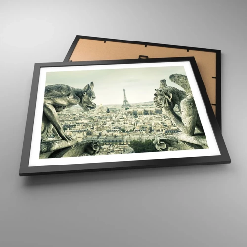 Poster in black frame - Parisian Talks - 50x40 cm