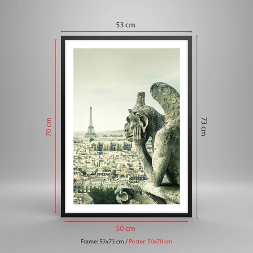 Poster in black frame - Parisian Talks - 50x70 cm