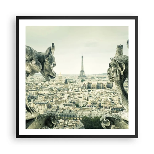 Poster in black frame - Parisian Talks - 60x60 cm