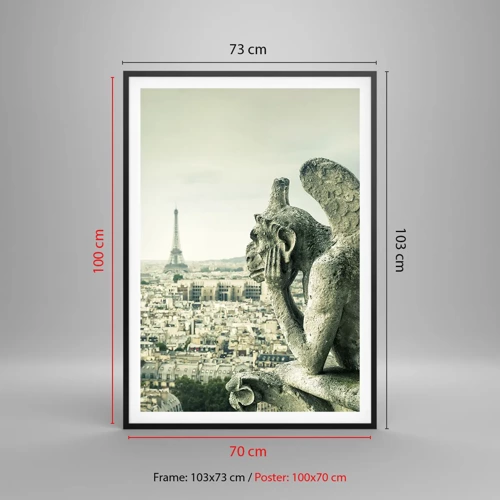 Poster in black frame - Parisian Talks - 70x100 cm