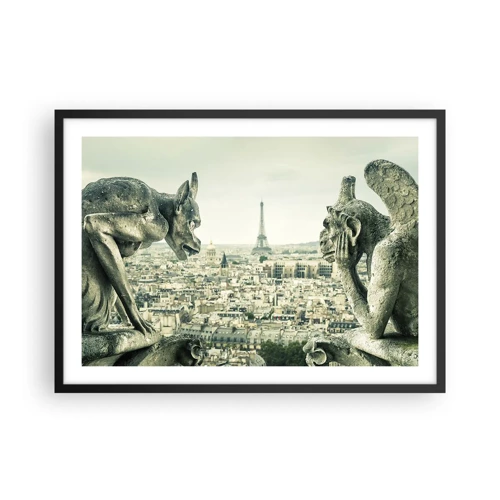 Poster in black frame - Parisian Talks - 70x50 cm