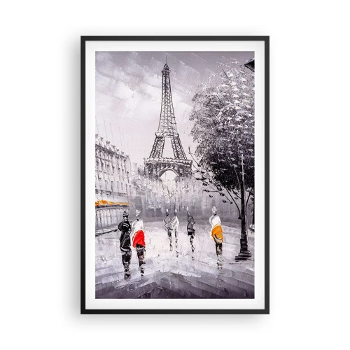 Poster in black frame - Parisian Walk - 61x91 cm