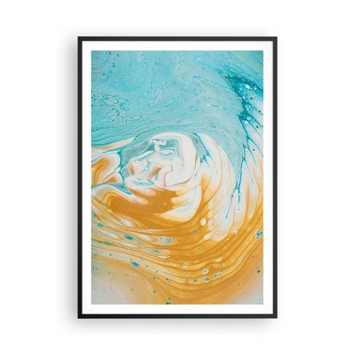 Poster in black frame - Pastel Swirl - 70x100 cm