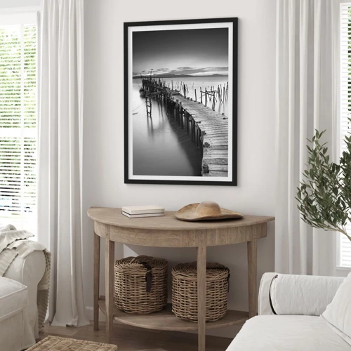 Poster in black frame - Peace of a Forgotten Shore - 50x70 cm