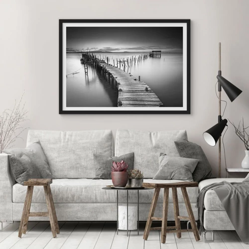 Poster in black frame - Peace of a Forgotten Shore - 70x50 cm