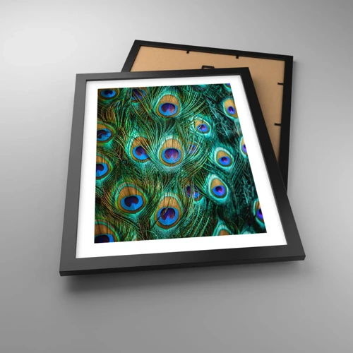 Poster in black frame - Peacock Eyes - 30x40 cm