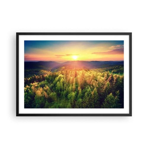 Poster in black frame - Peaks and Summits - 70x50 cm