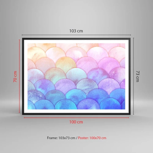 Poster in black frame - Pearl Scale - 100x70 cm