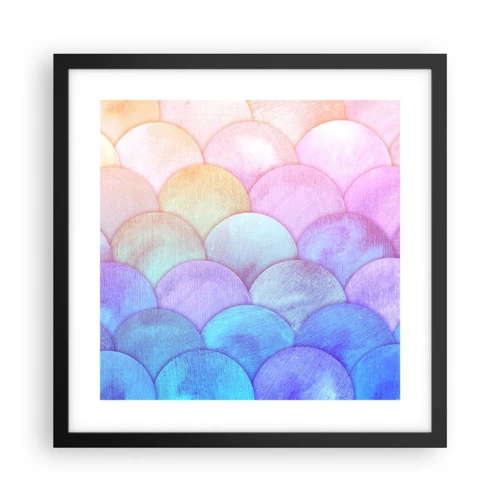 Poster in black frame - Pearl Scale - 40x40 cm