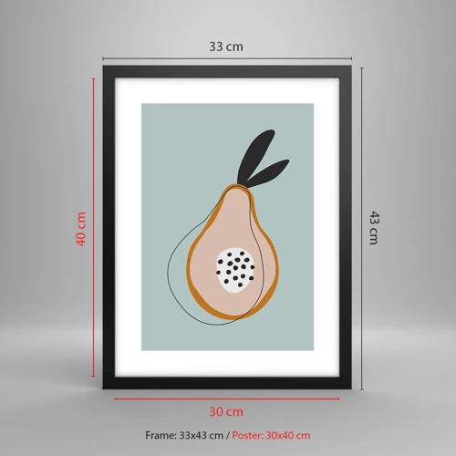 Poster in black frame - Penetrating the Nature of Things - 30x40 cm