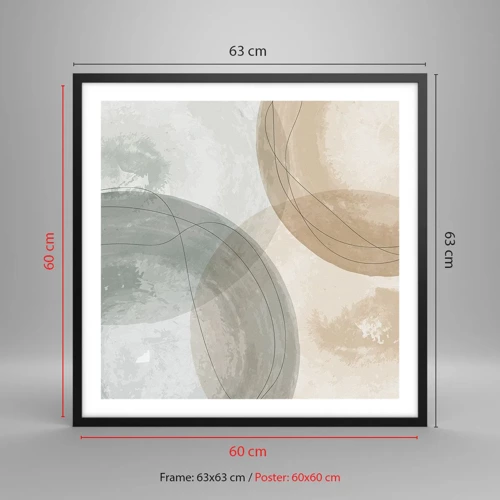 Poster in black frame - Permeation of Worlds - 60x60 cm