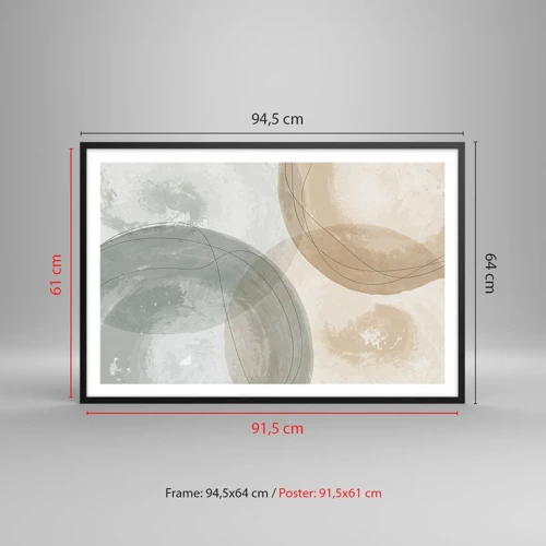 Poster in black frame - Permeation of Worlds - 91x61 cm