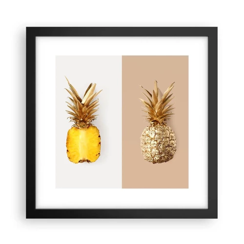 Poster in black frame - Pineapple for Us - 30x30 cm