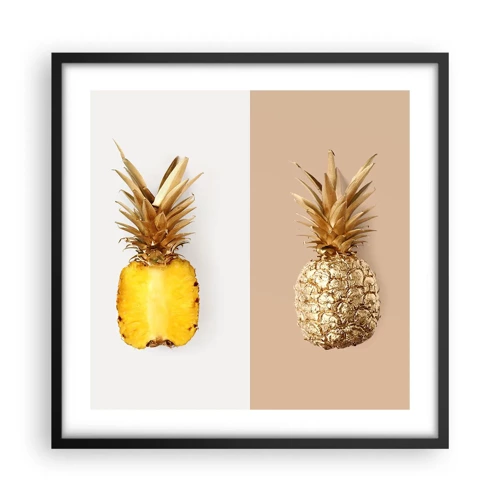 Poster in black frame - Pineapple for Us - 50x50 cm