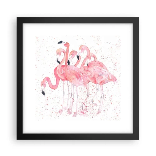 Poster in black frame - Pink Power - 30x30 cm