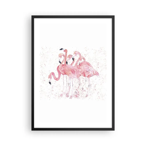 Poster in black frame - Pink Power - 50x70 cm