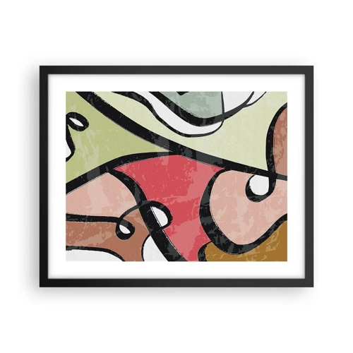 Poster in black frame - Pirouettes Among Colours - 50x40 cm