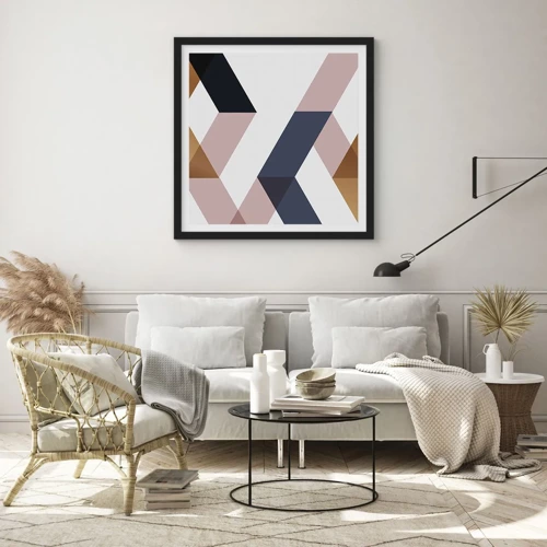 Poster in black frame - Planes and Angles - 30x30 cm