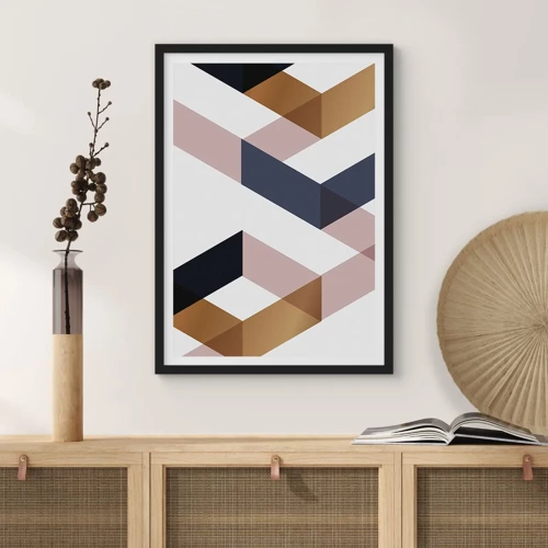 Poster in black frame - Planes and Angles - 50x70 cm