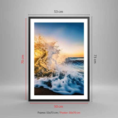 Poster in black frame - Playing with Sand - 50x70 cm