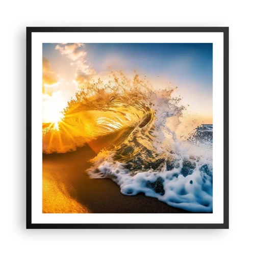 Poster in black frame - Playing with Sand - 60x60 cm
