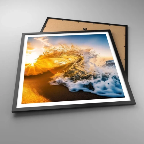 Poster in black frame - Playing with Sand - 60x60 cm