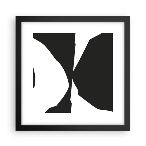 Poster in black frame - Positive - Negative - 30x30 cm