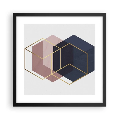 Poster in black frame - Power of Simplicity - 40x40 cm