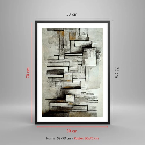 Poster in black frame - Power of Simplicity - 50x70 cm
