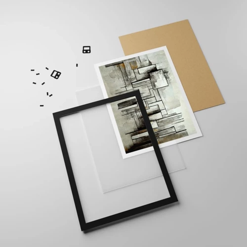 Poster in black frame - Power of Simplicity - 50x70 cm