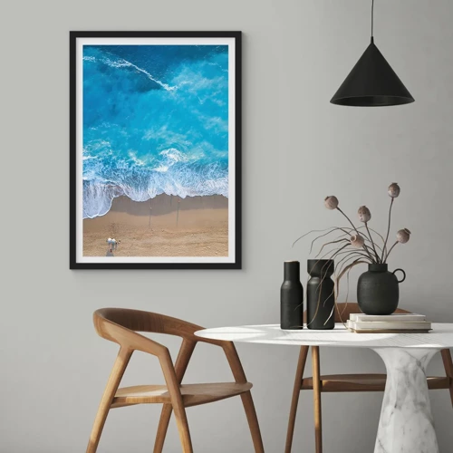 Poster in black frame - Power of the Blue - 30x40 cm