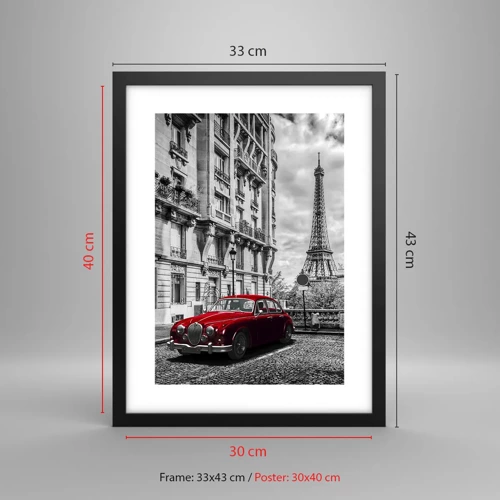 Poster in black frame - Predator in the City - 30x40 cm