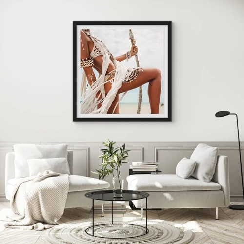 Poster in black frame - Priestess of the Sun - 50x50 cm