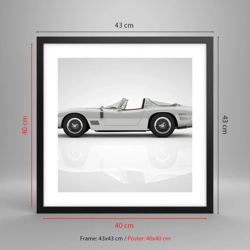 Poster in black frame - Promise of Fun - 40x40 cm
