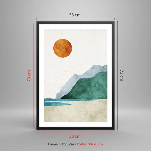 Poster in black frame - Proper Landscape - 50x70 cm