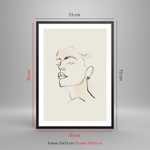 Poster in black frame - Proud Look - 50x70 cm