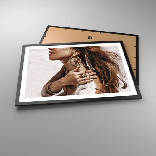 Poster in black frame - Queen of a Wild Beach - 70x50 cm