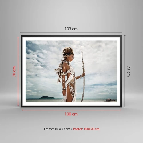 Poster in black frame - Queen of the Tropics - 100x70 cm