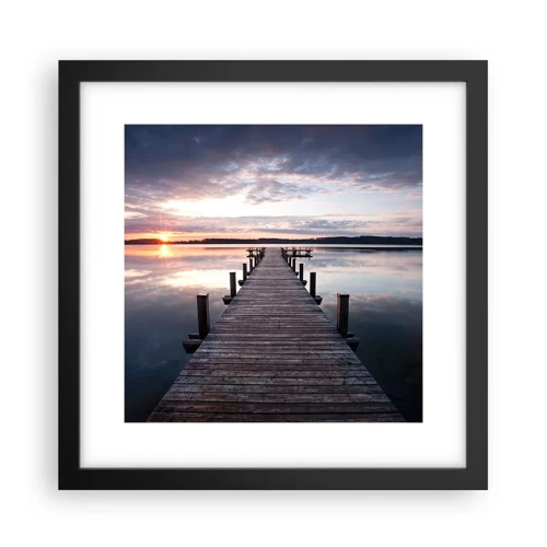 Poster in black frame - Quiet Border of Night and Day - 30x30 cm