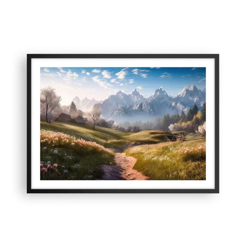 Poster in black frame - Quiet Valley - 70x50 cm