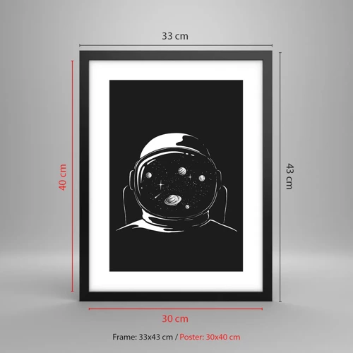 Poster in black frame - Quite a View - 30x40 cm