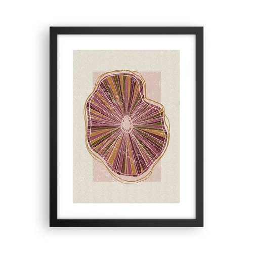 Poster in black frame - Radial Abstract - 30x40 cm