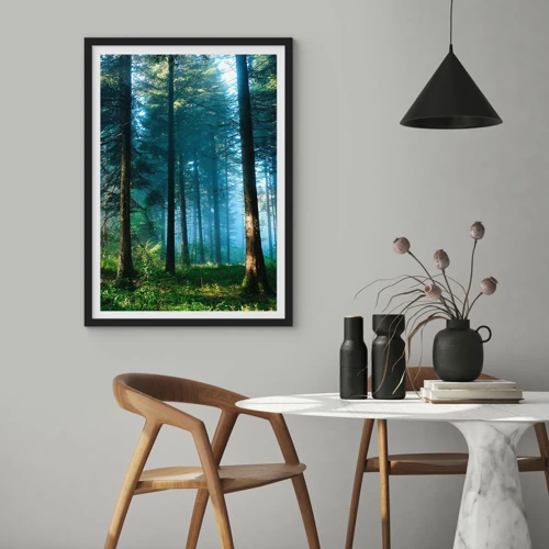 Poster in black frame - Radiant at Dawn - 50x70 cm