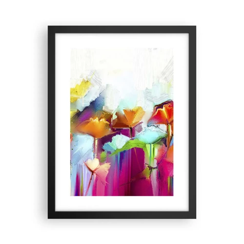 Poster in black frame - Rainbow Has Bloomed - 30x40 cm