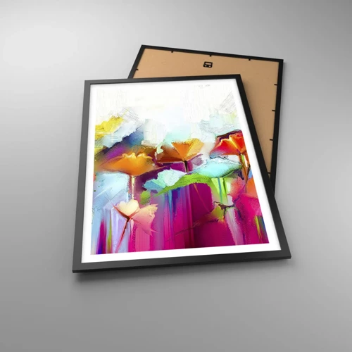 Poster in black frame - Rainbow Has Bloomed - 50x70 cm