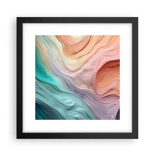 Poster in black frame - Rainbow Wave - 30x30 cm