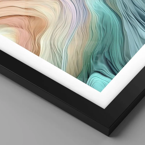 Poster in black frame - Rainbow Wave - 50x70 cm