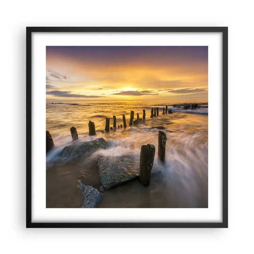 Poster in black frame - Raw Beauty of the Baltic Sea - 50x50 cm
