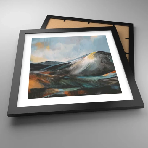 Poster in black frame - Raw and Beautiful - 30x30 cm