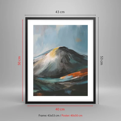 Poster in black frame - Raw and Beautiful - 40x50 cm